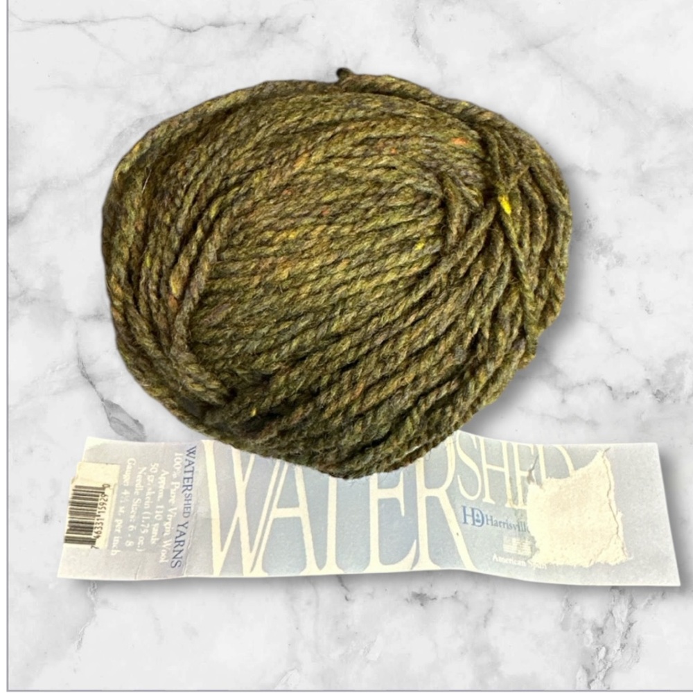Harrisville Designs WATERshed spoon wood dark green 50.7 g pure virgin wool